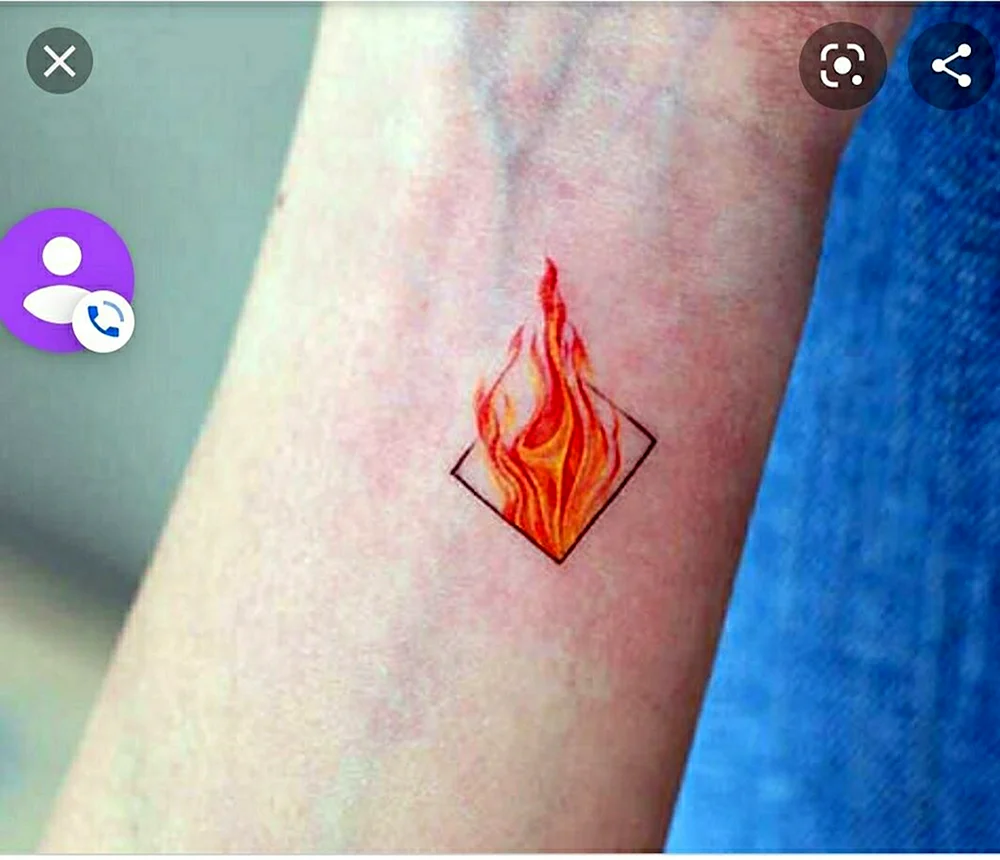 Aesthetic Fire Tattoo