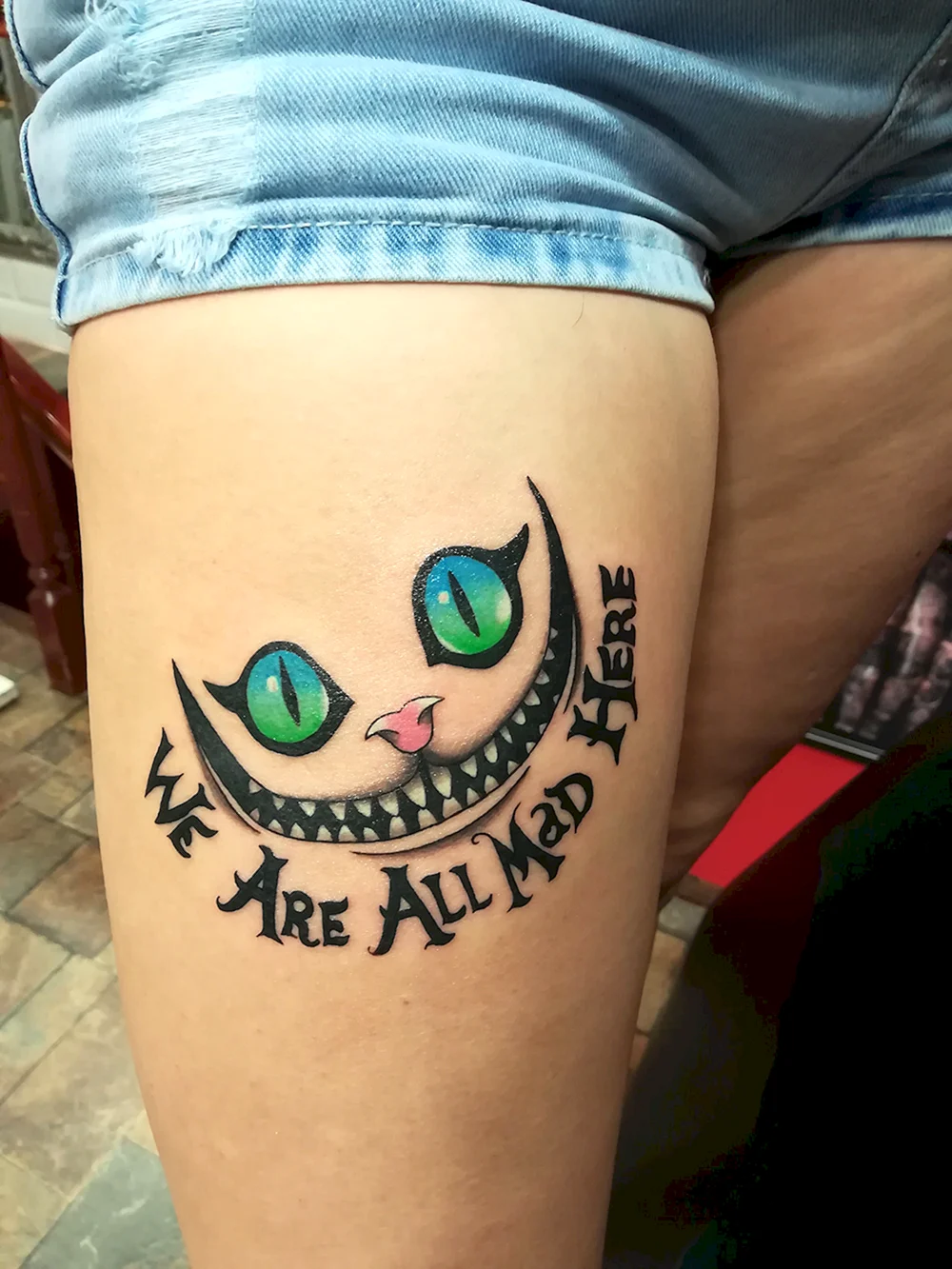 Alice in Wonderland Cat Tattoo