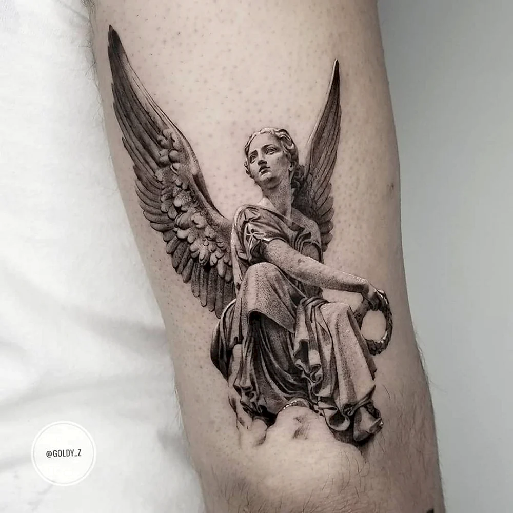 Angel Statue Tattoo