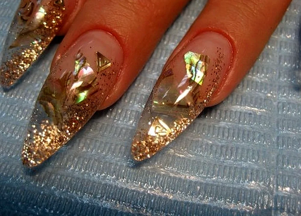 Artificial Extra glitter long Nails