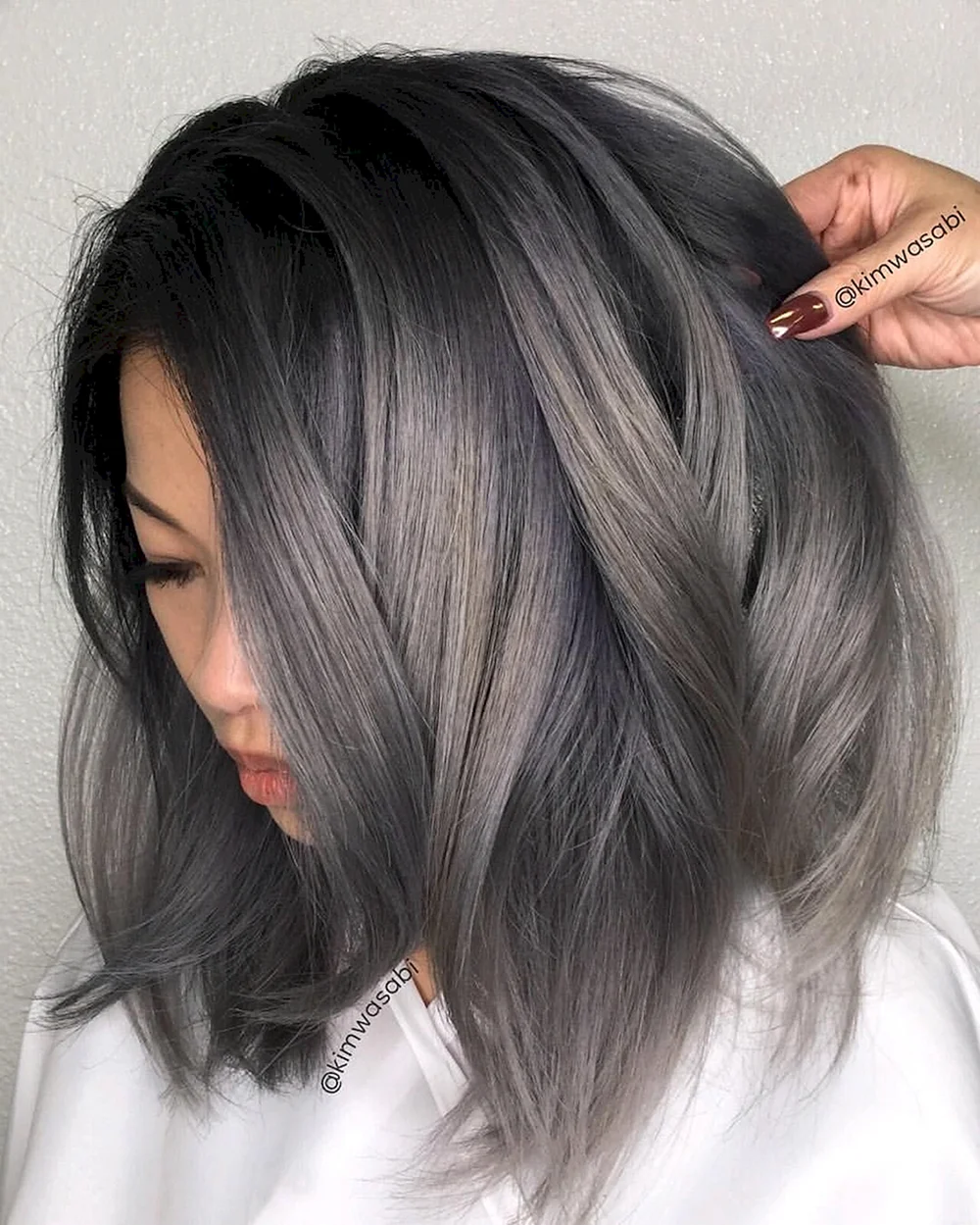 Ash Gray hair