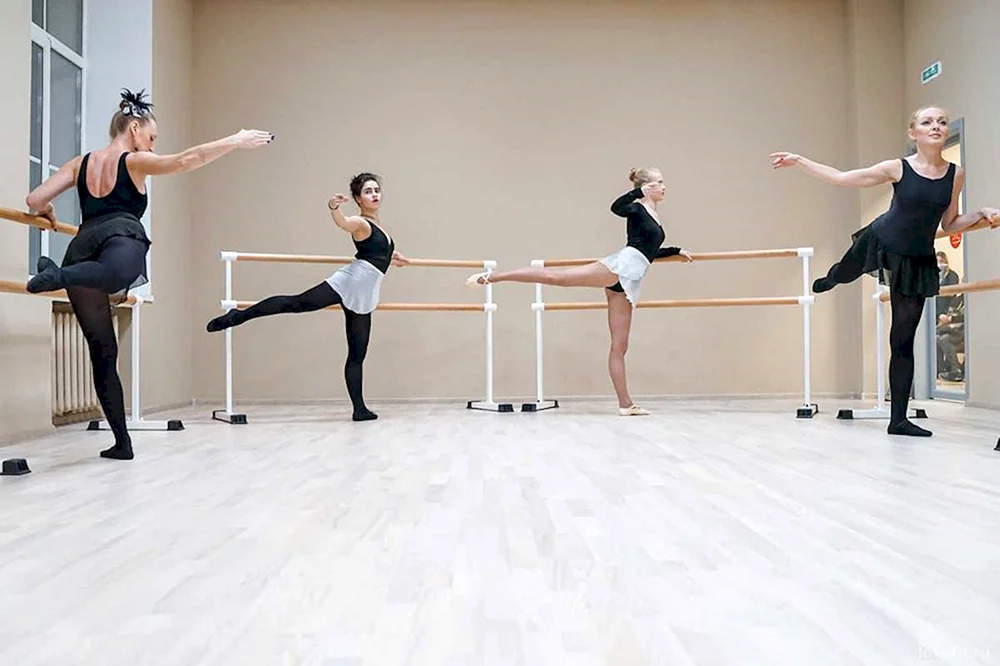 Ballet class stretching
