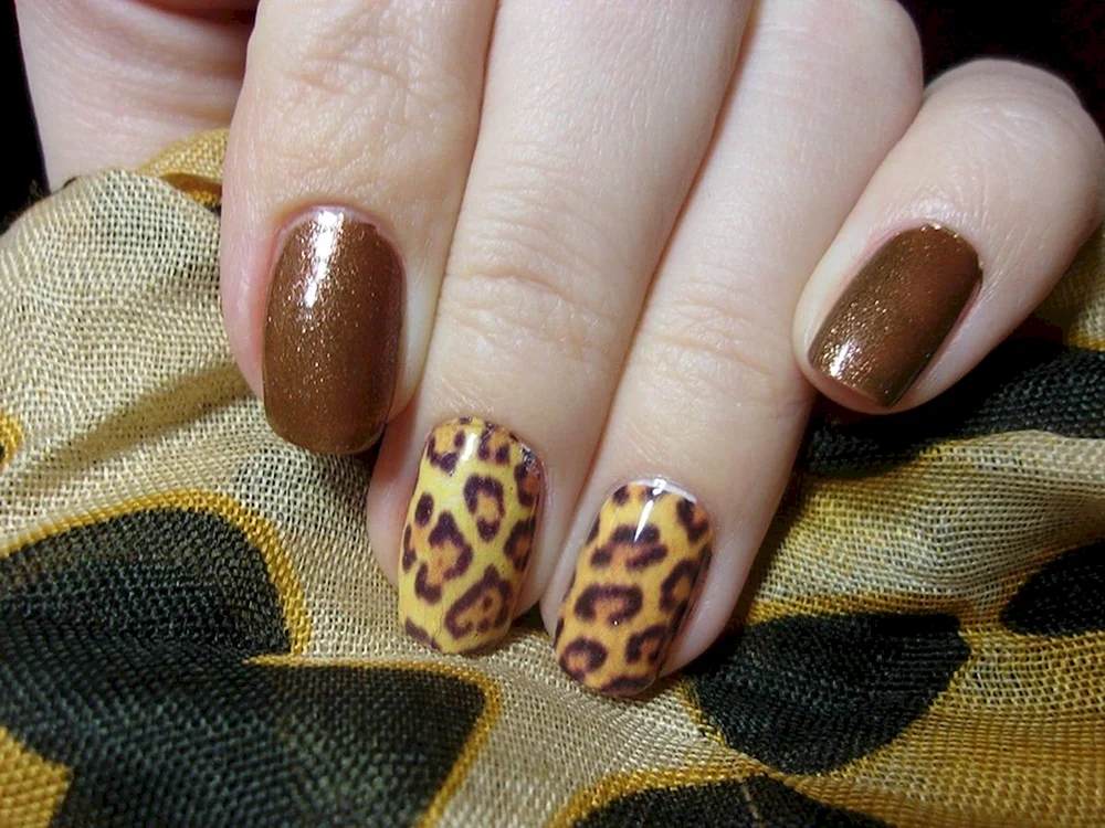 Beautiful Leopard Nails Color