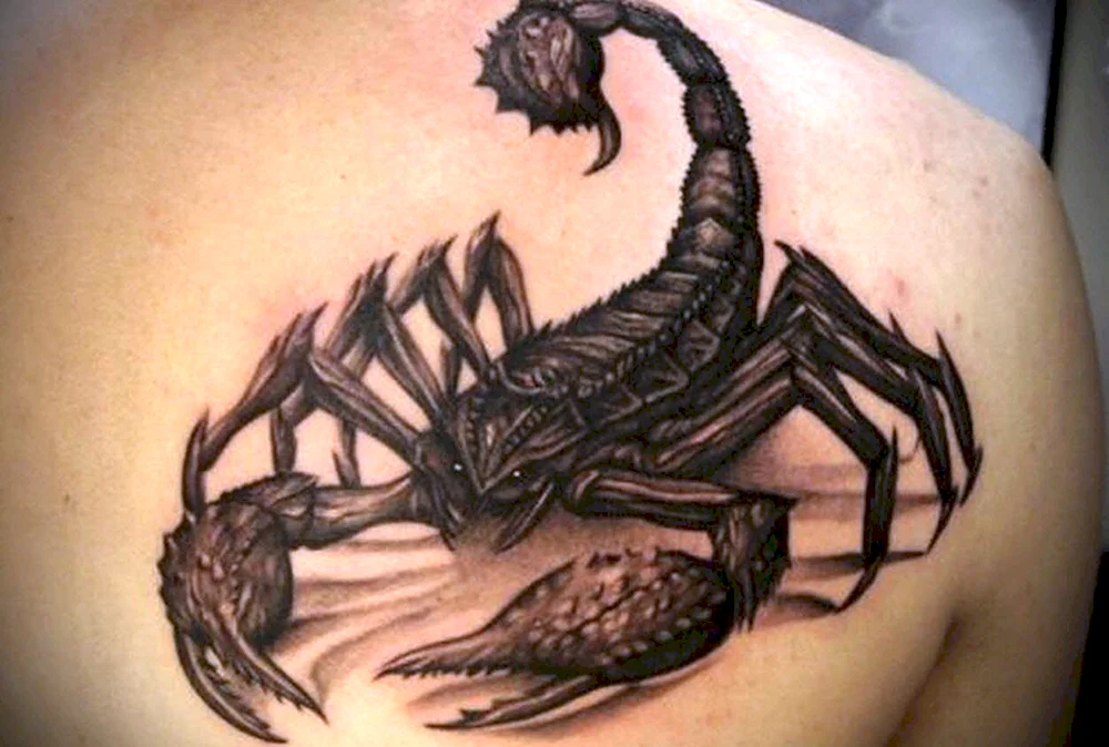 Биомеханический Скорпион тату
