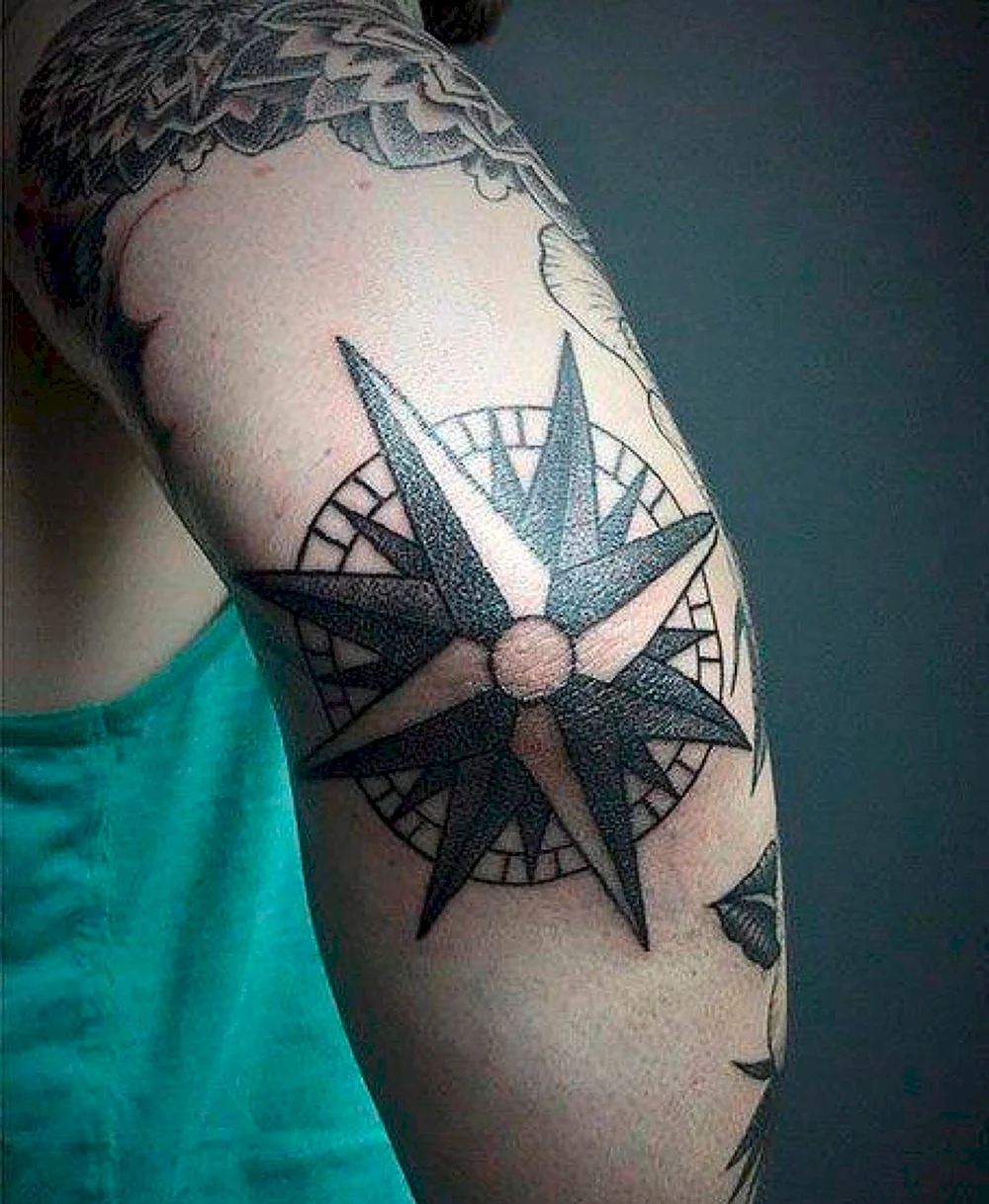 Black Elbow Tattoo