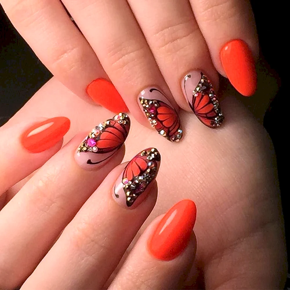 Bronzing Butterfly Nail