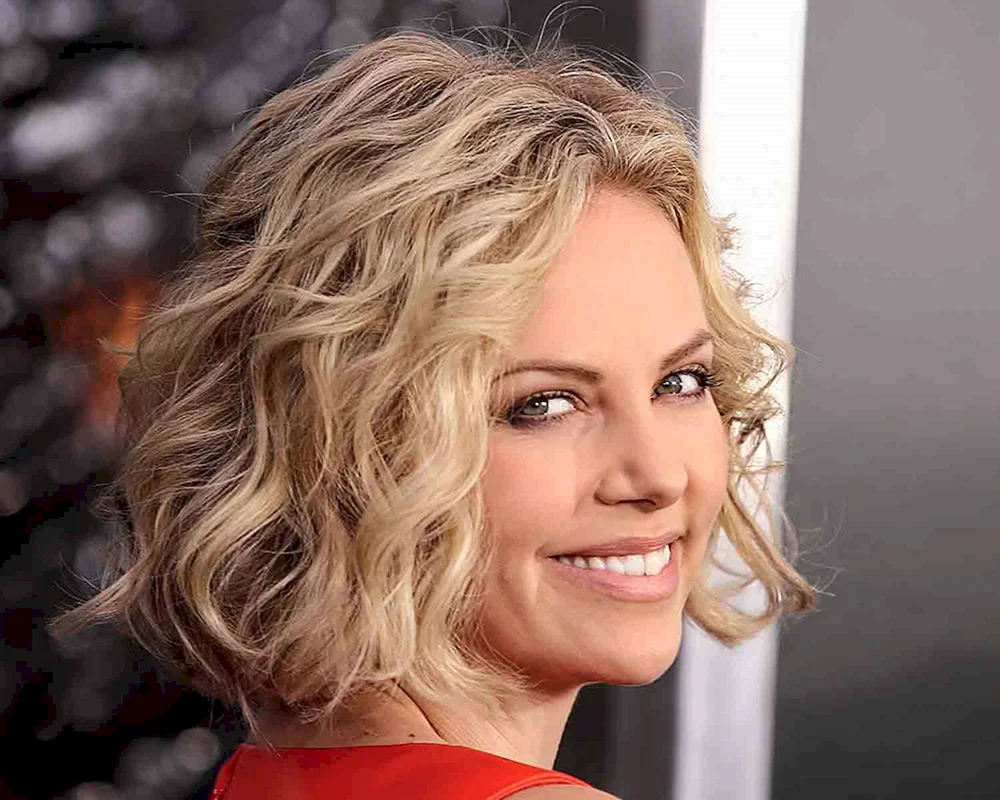 Charlize Theron curly hair