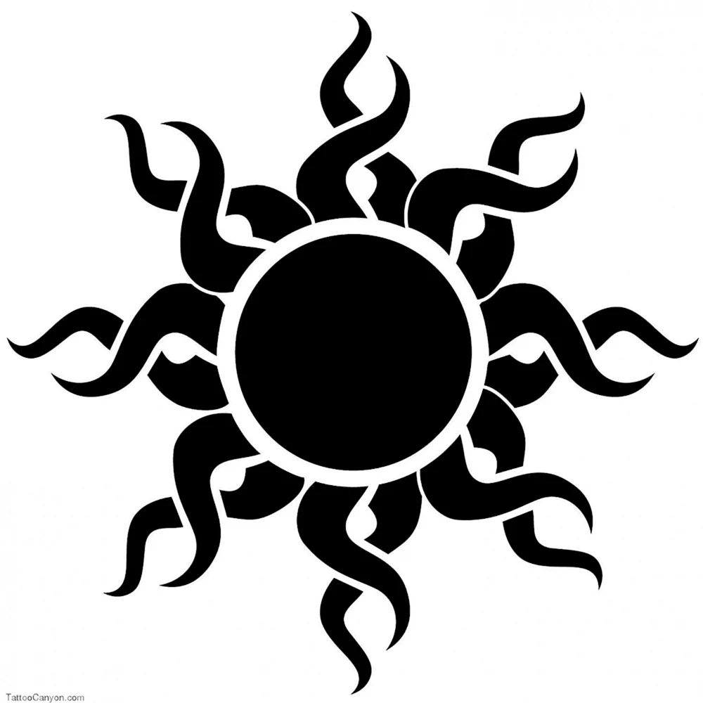 Черное солнце тату