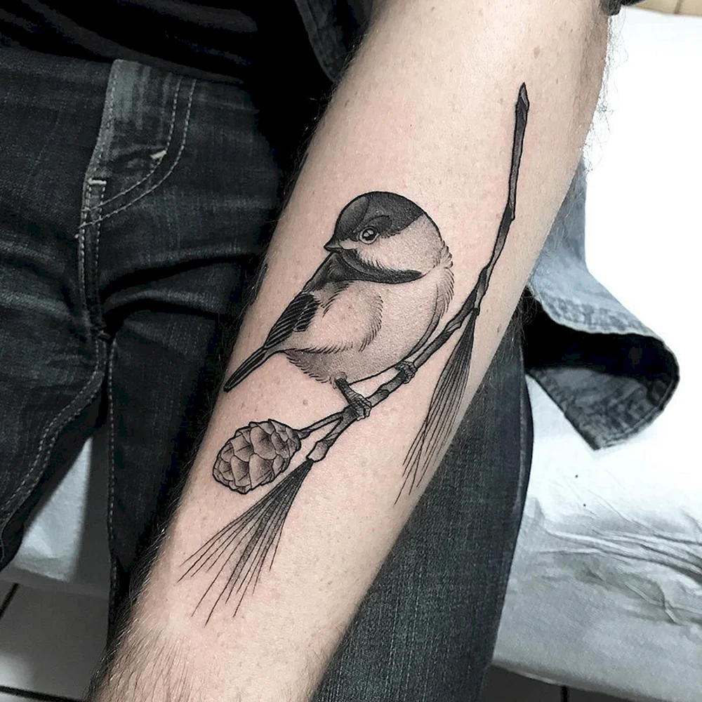 Chickadee Tattoo Design