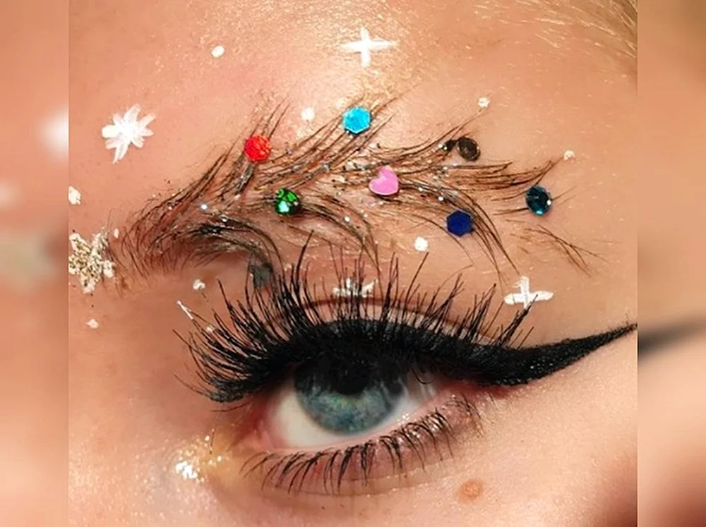 Christmas glitter Makeup