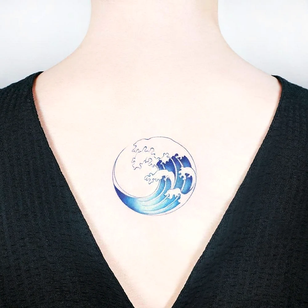 Circular Blue Tattoo
