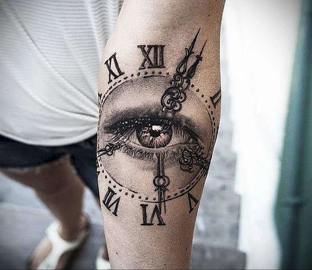 Clock Tattoo Art