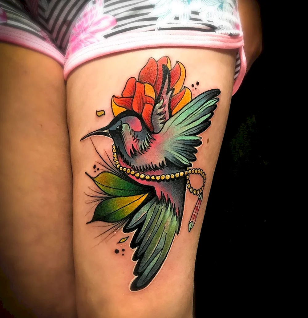 Colibri tatuaje