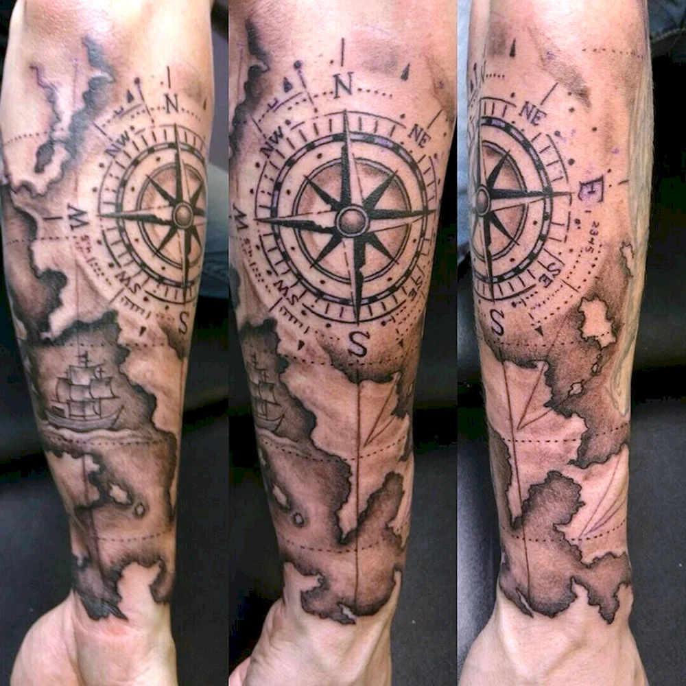 Compass Pirates Tattoo