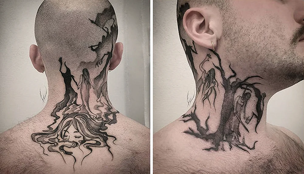 Conor Neck Tattoo