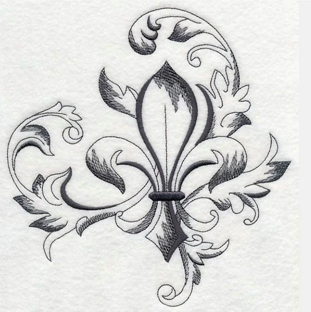 Corner Baroque fleur de Lis ornament