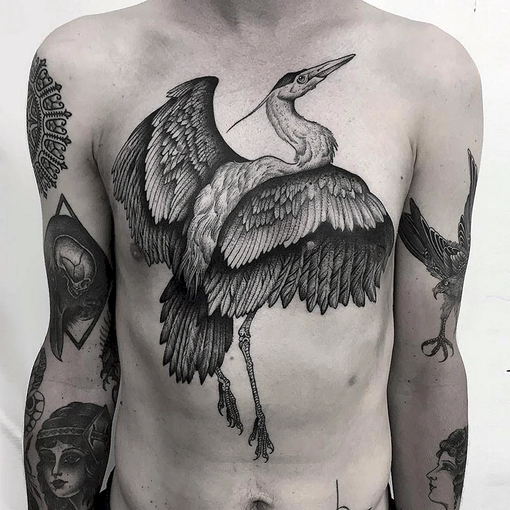 Crane Tattoo