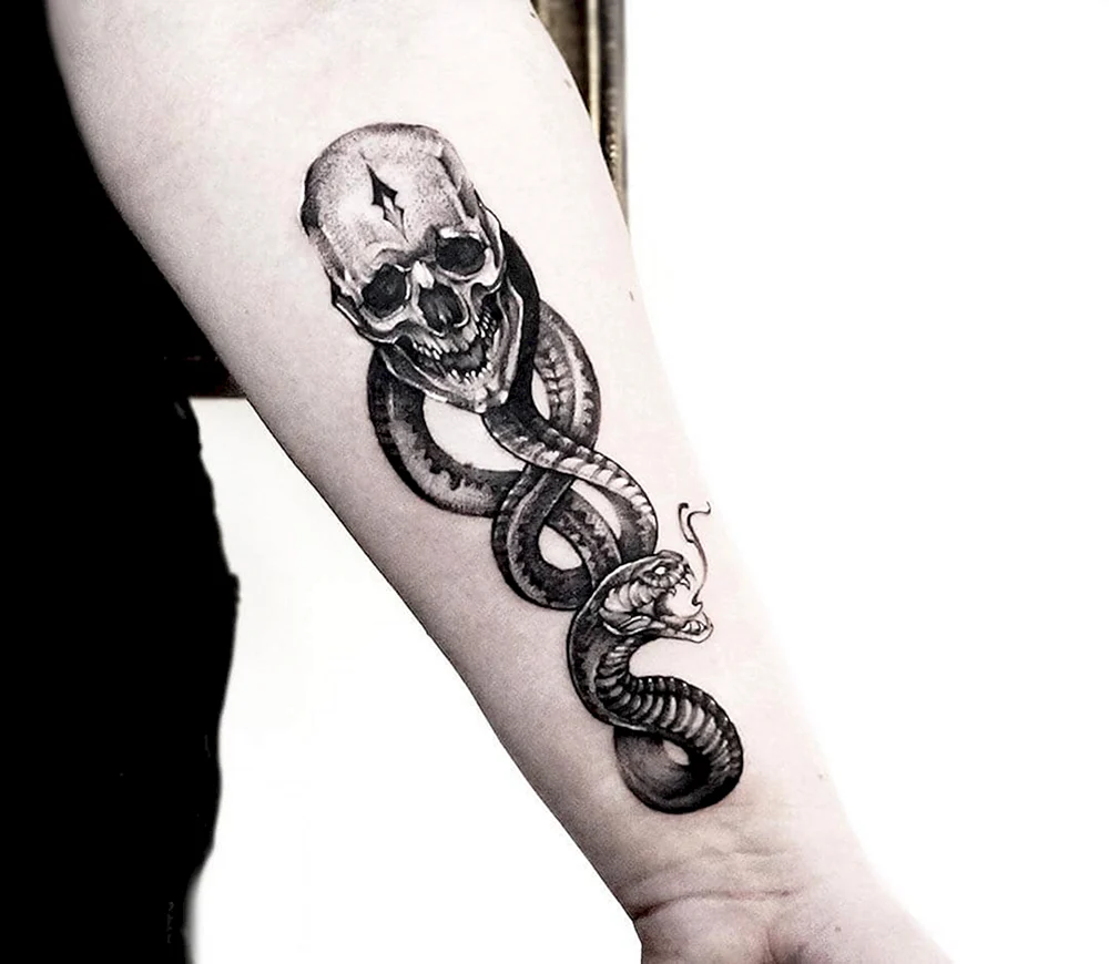 Creepy Snake Tattoo