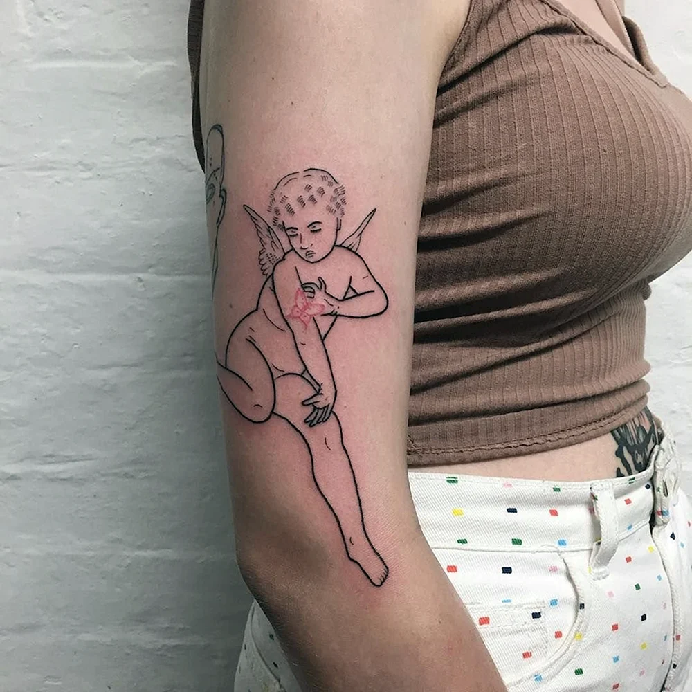 Cupid¨s kissing Tattoo Art