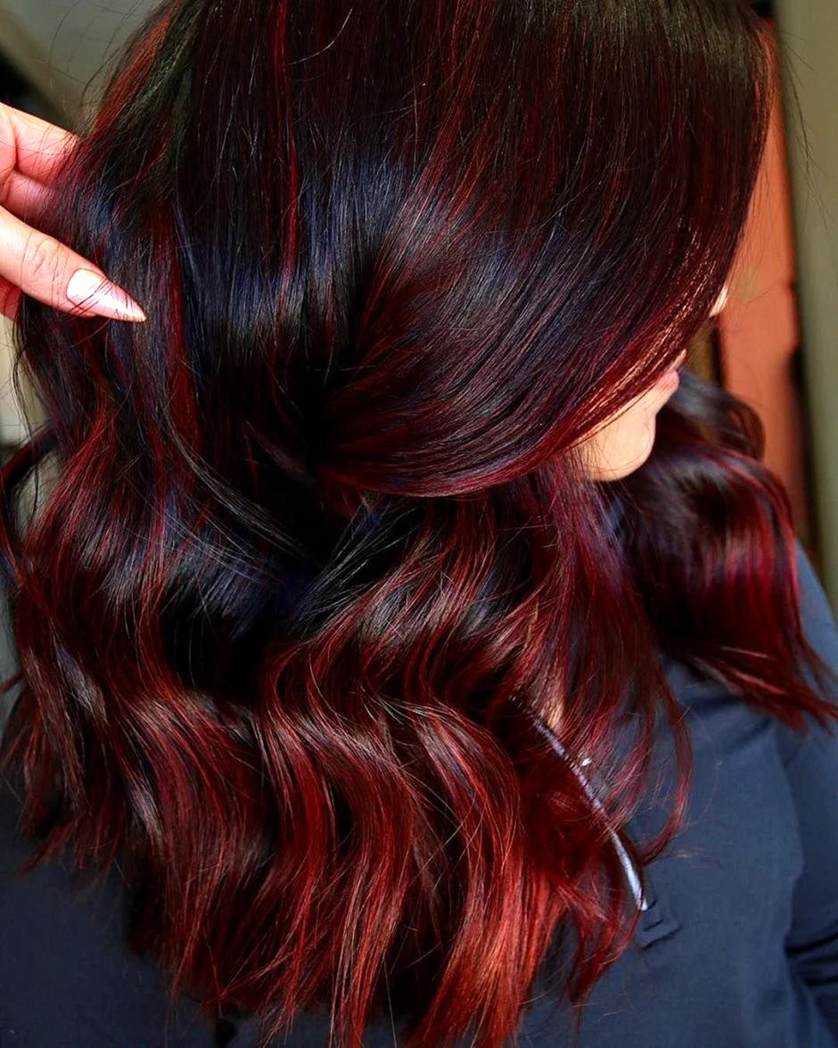 Dark Brown and Red