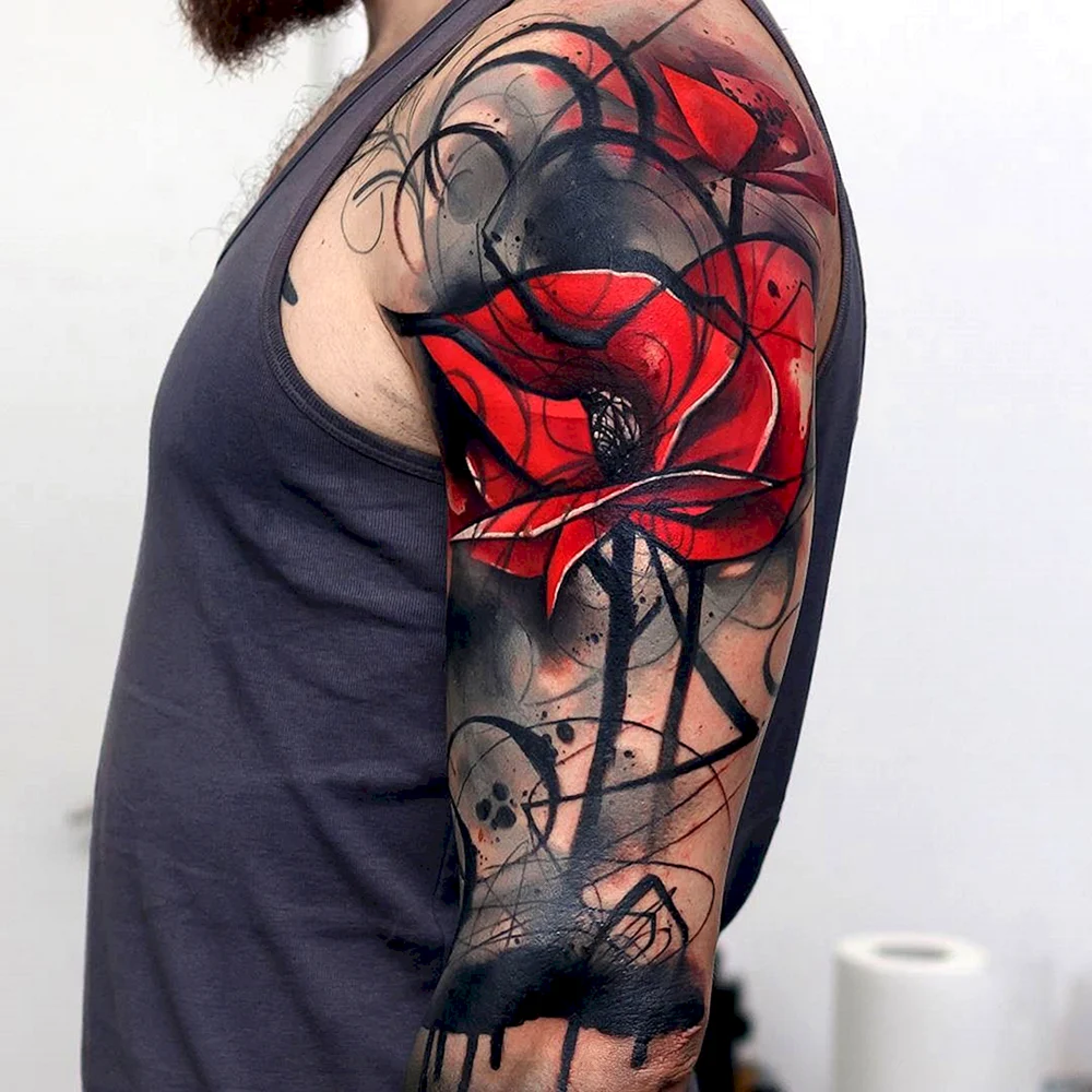 Dark Flower Tattoo