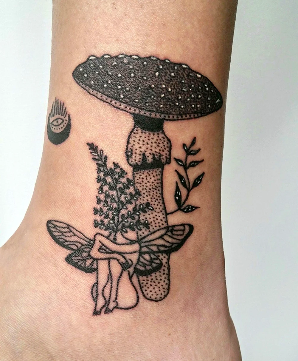 Dark Mushroom Tattoo