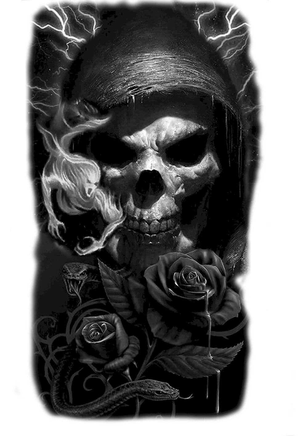 Death Skull b&w