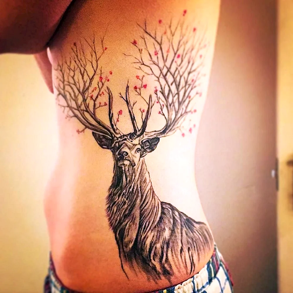 Deer Antlers Tattoo