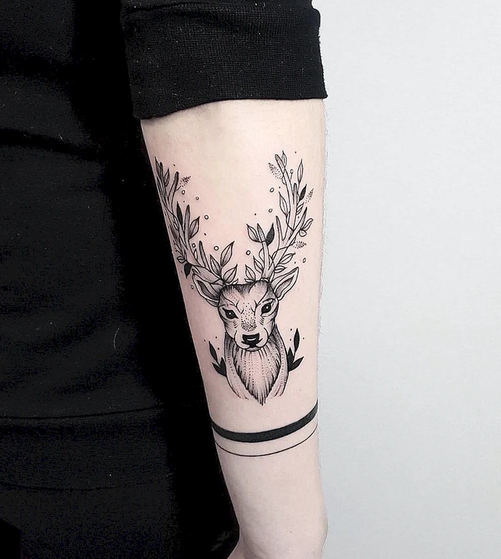 Deer Black Grey Design