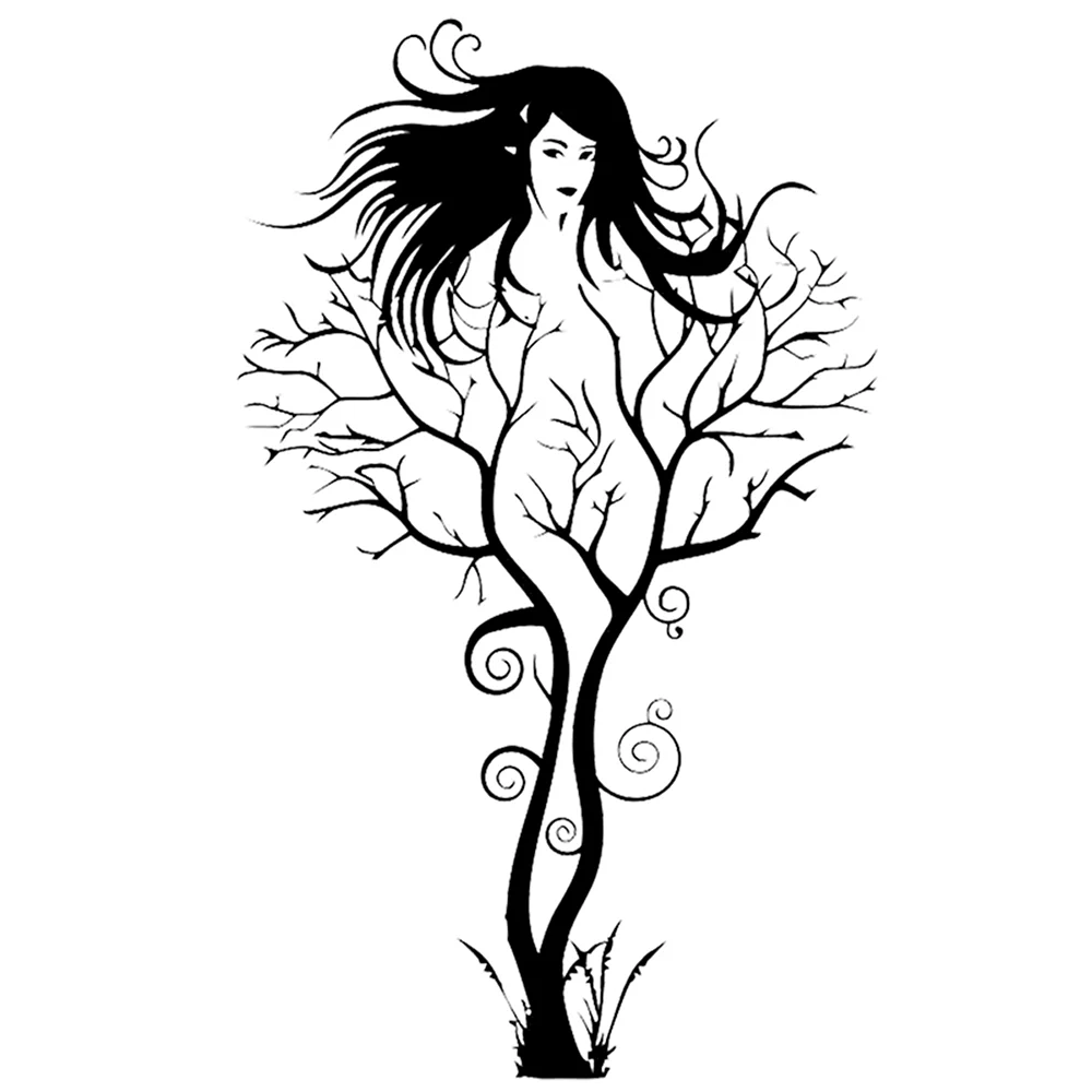Дерево с женским силуэтом
