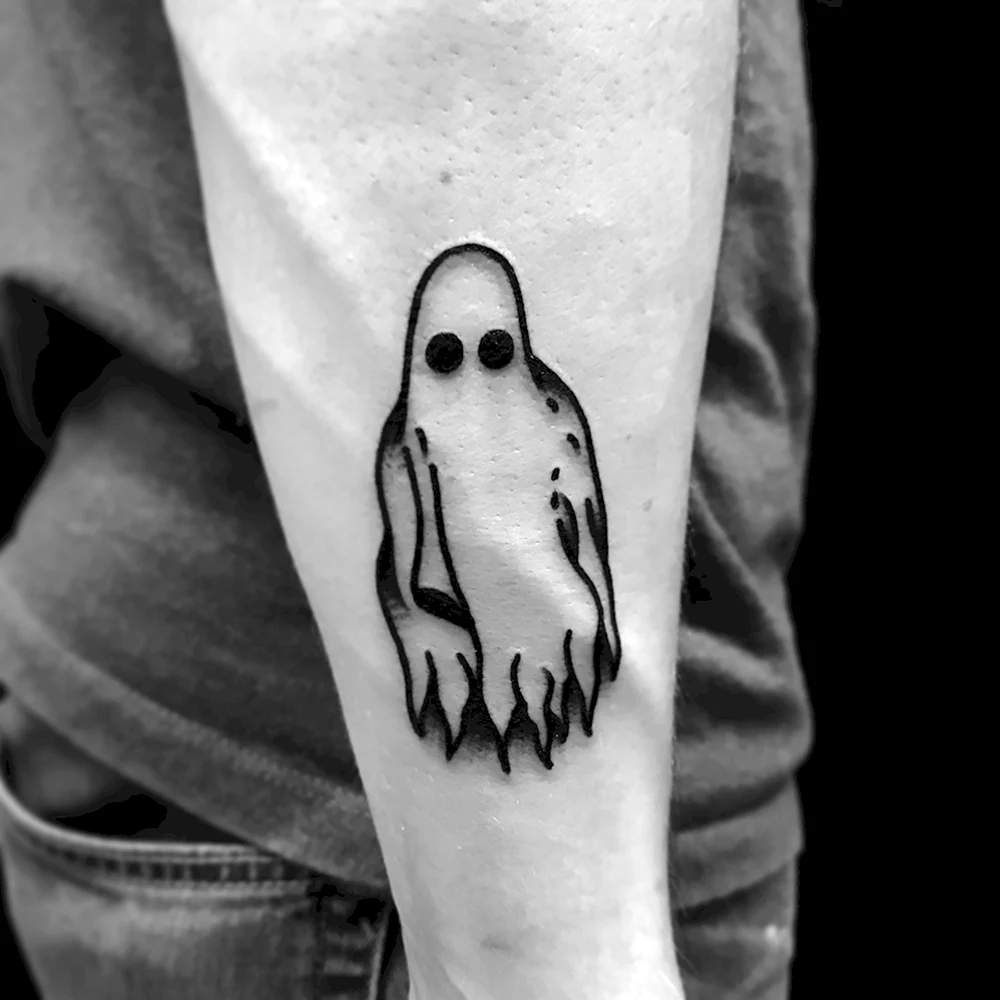 Dog Ghost Tattoo