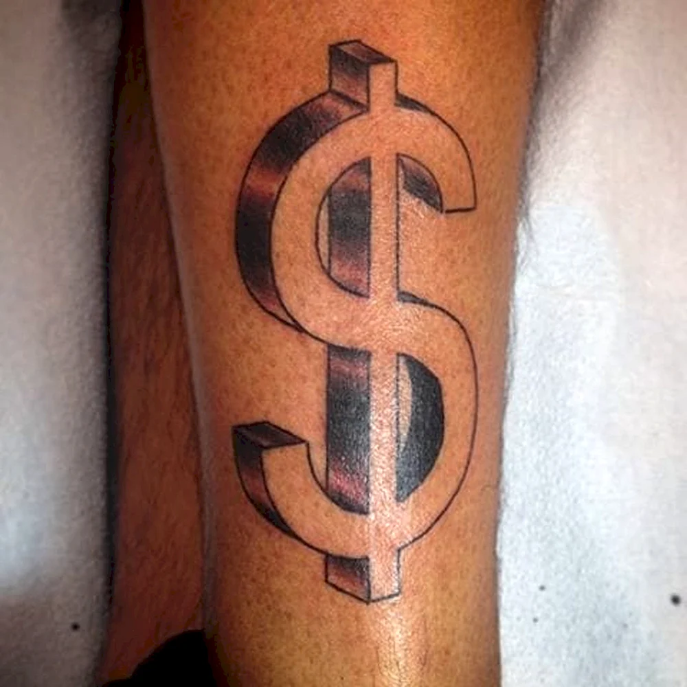 Dollar sign Tattoo Design