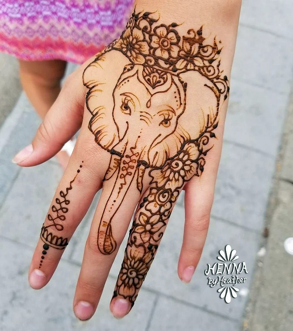Elephant Tattoo Henna