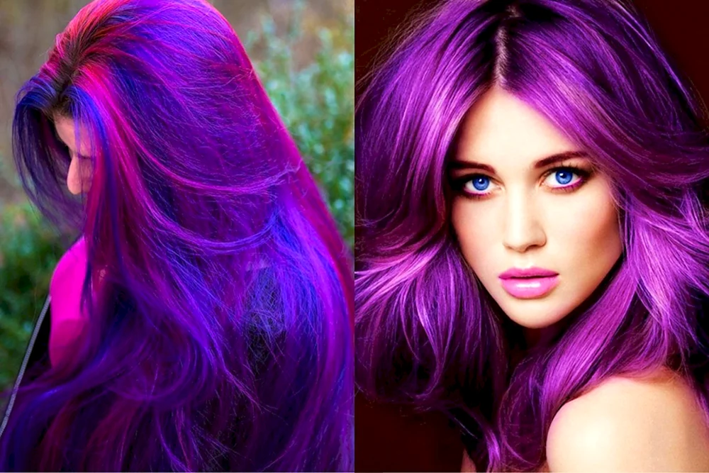 Fancy Purple hair Color
