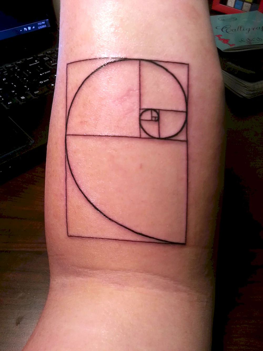 Fibonacci Tattoo Minimalist