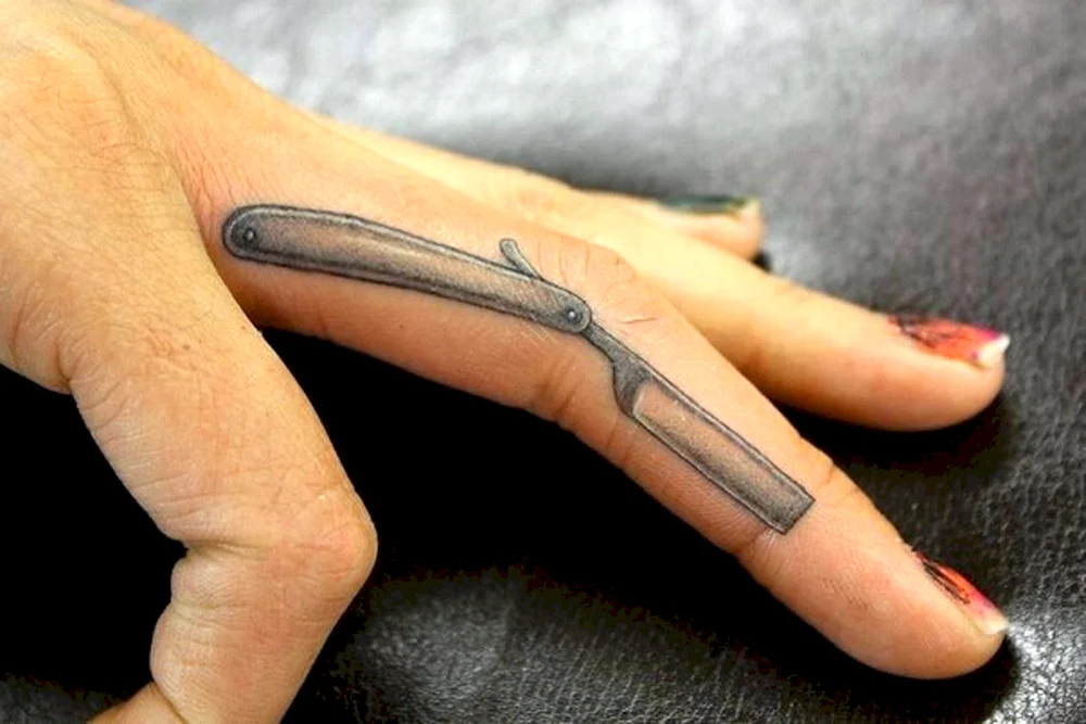 Fingers Gun Tattoo