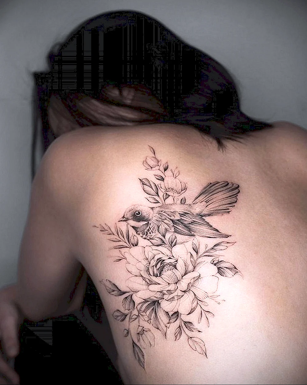 Floral back Tattoo