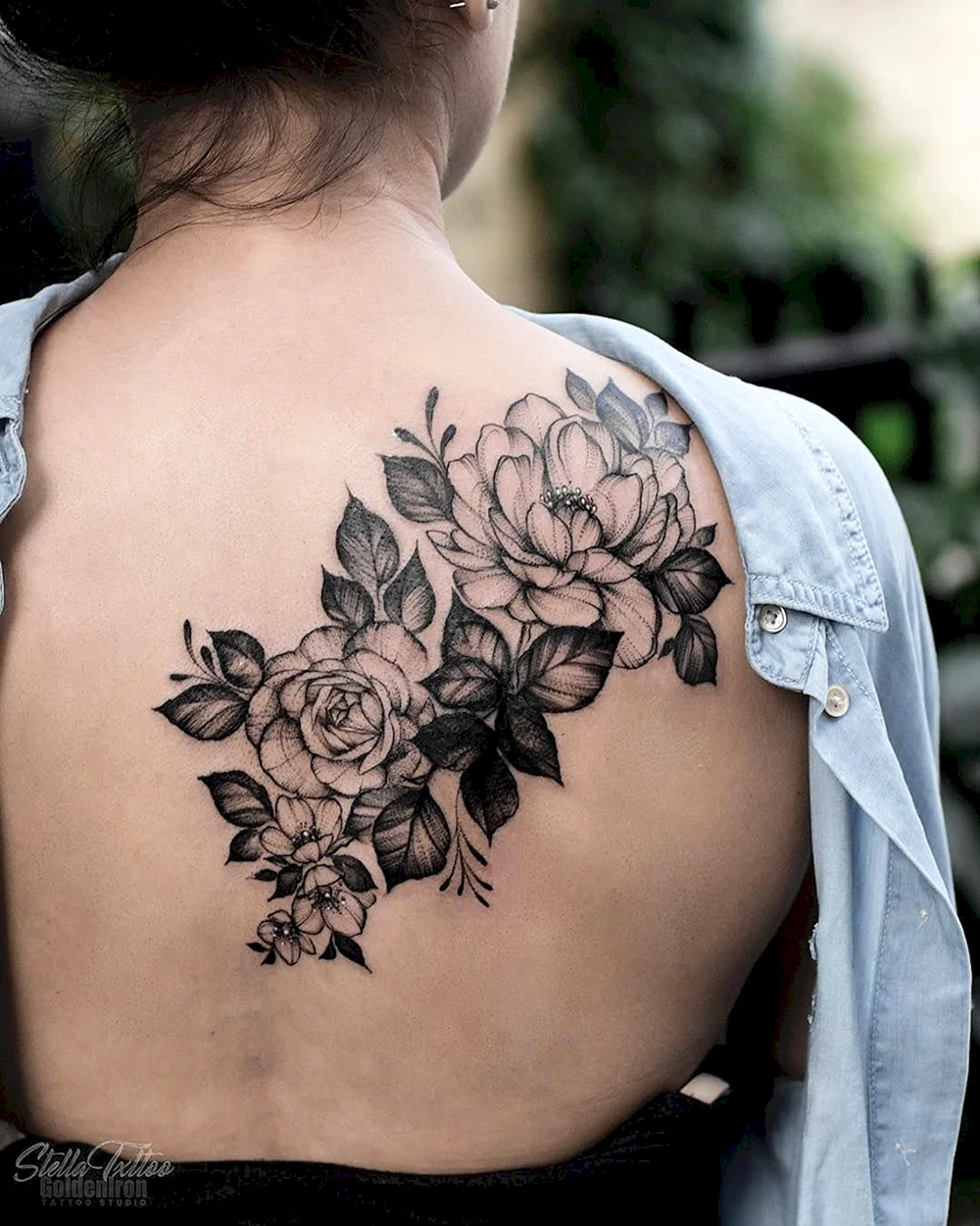 Flower back Tattoo