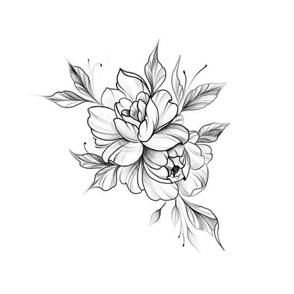 Flower Tattoo Sketch