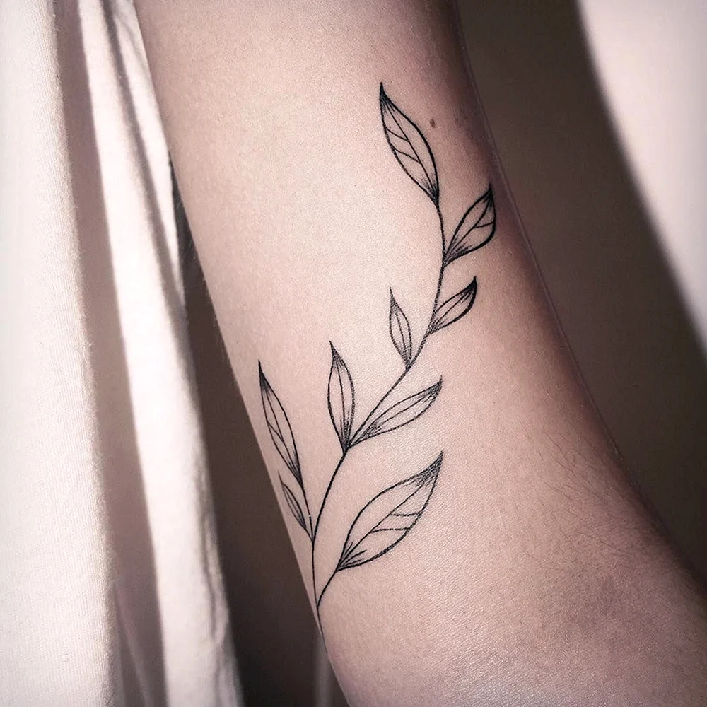 Flowers leaves Tattoo