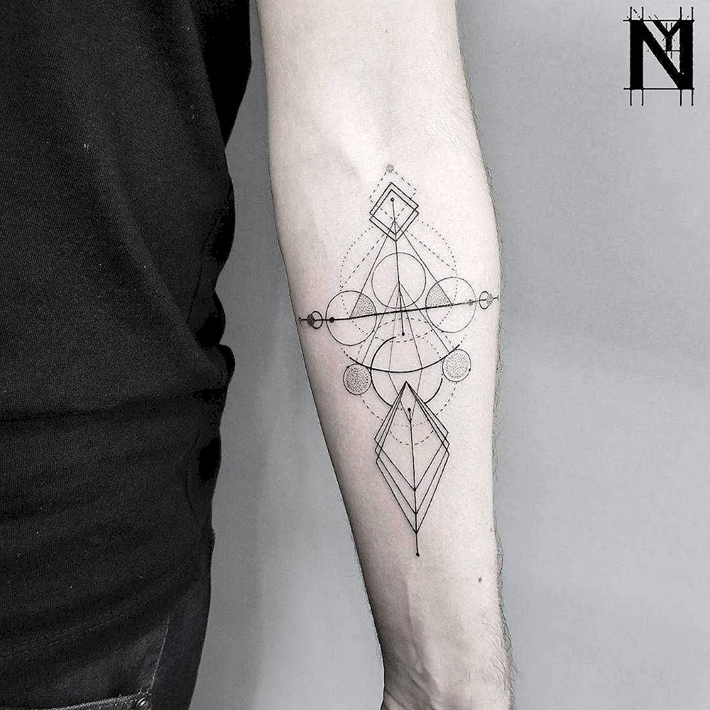 Forearm Tattoo Geometric