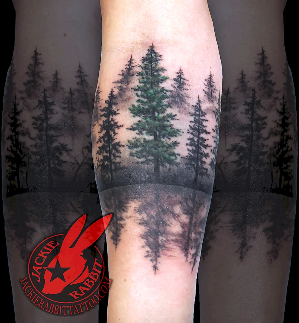 Forest Pine Tattoo