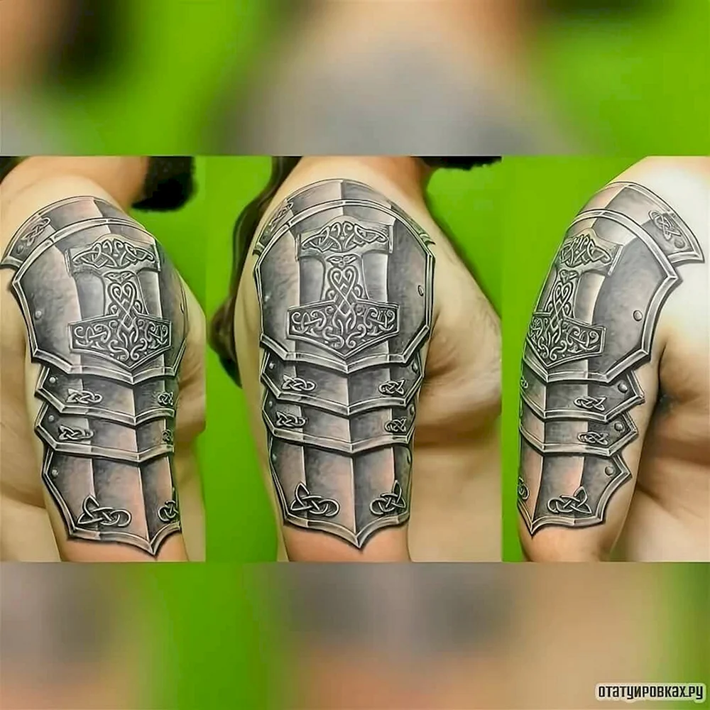 Full Arm Tech Armor Tattoo