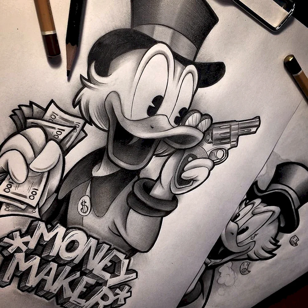 Gangster Mickey Mouse Art
