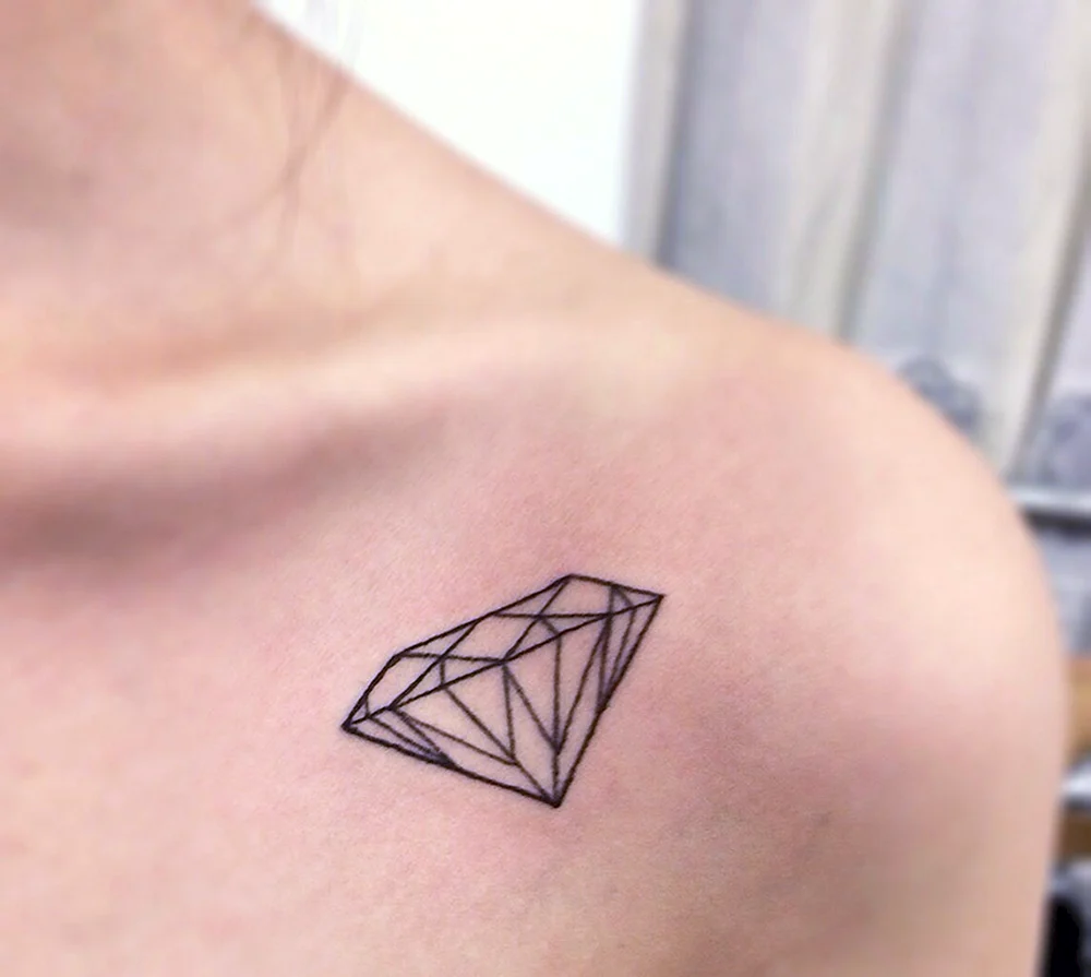 Geometric Diamond Tattoo