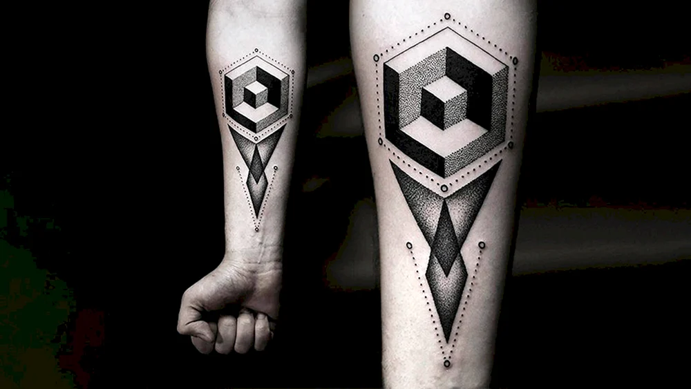 Geometric dotwork Tattoo