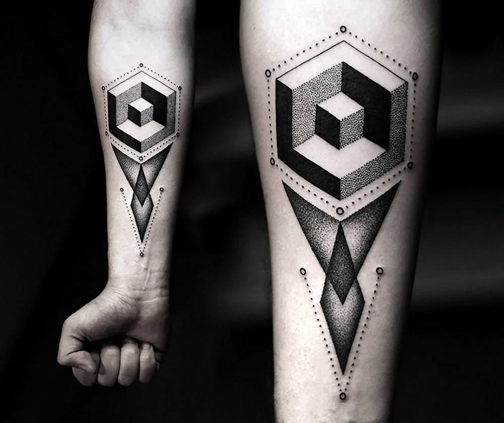 Geometric dotwork Tattoo