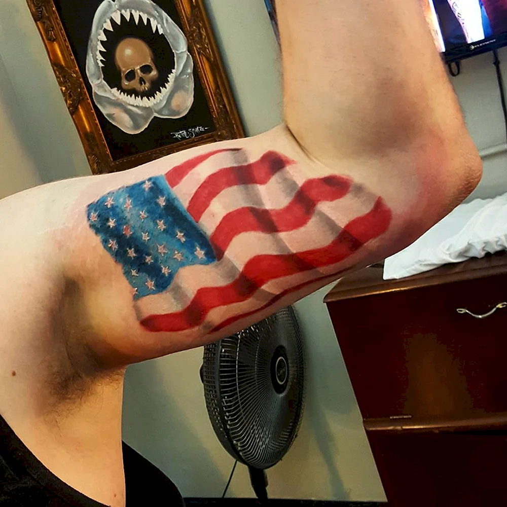Giant Flag Tattoo