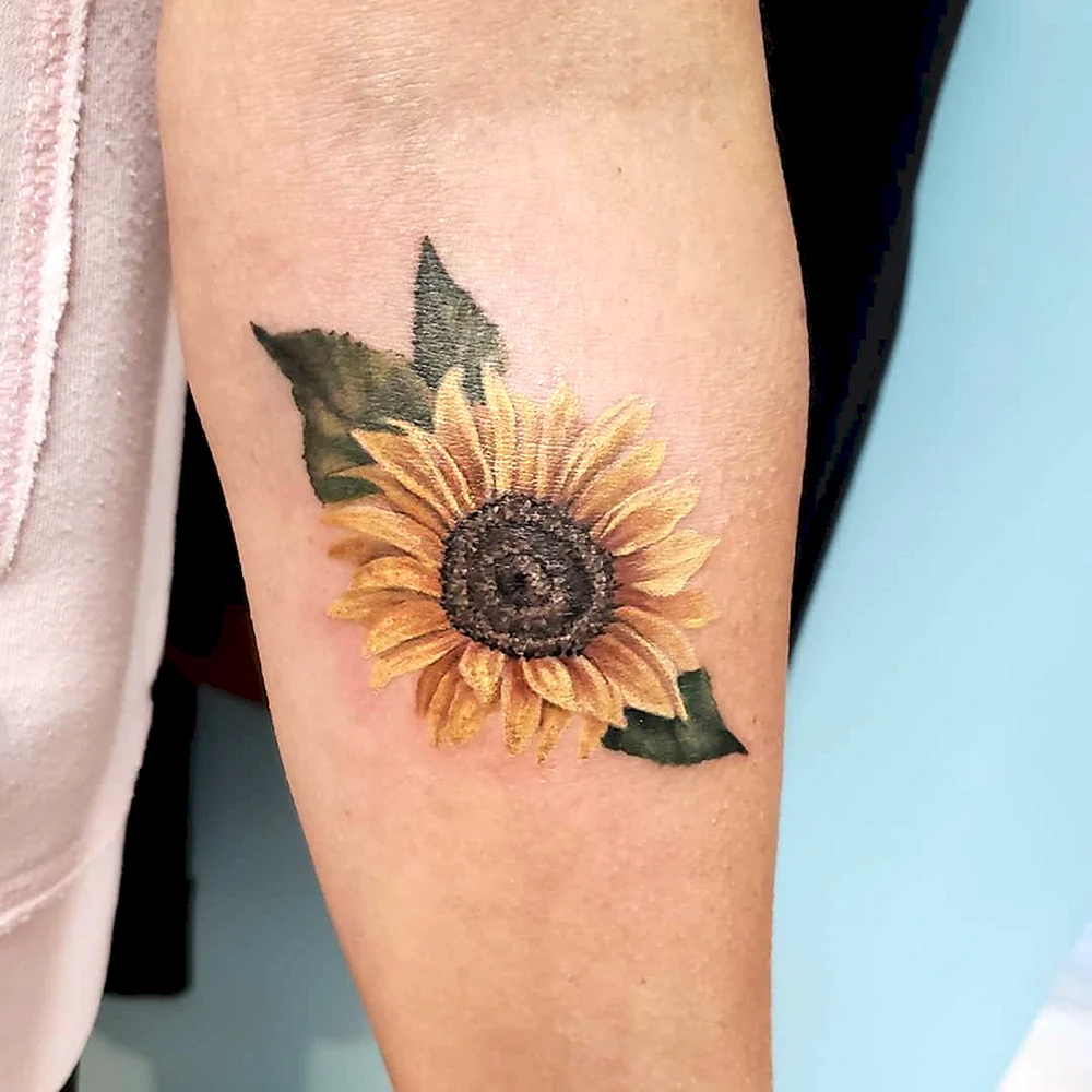 Girassol Floral Tattoo