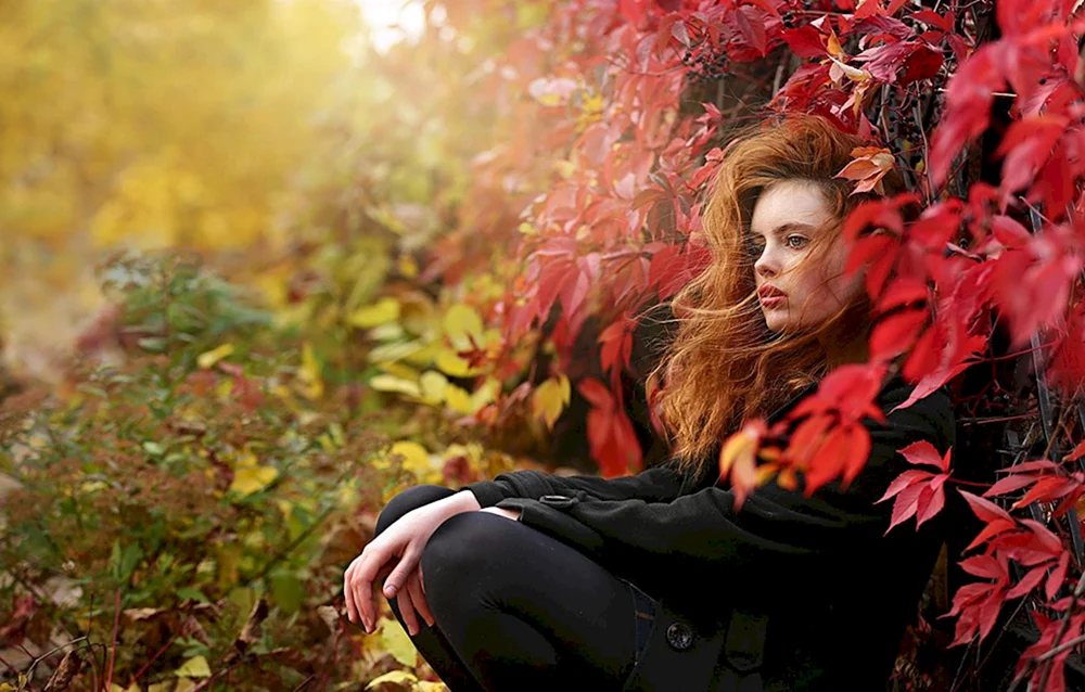 Girl in autumn